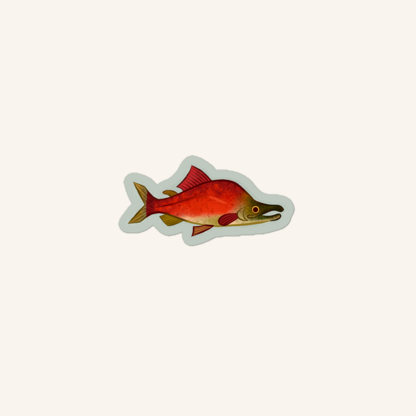 Sockeye Salmon Ma̱łik Vinyl Sticker (Kiss-Cut)