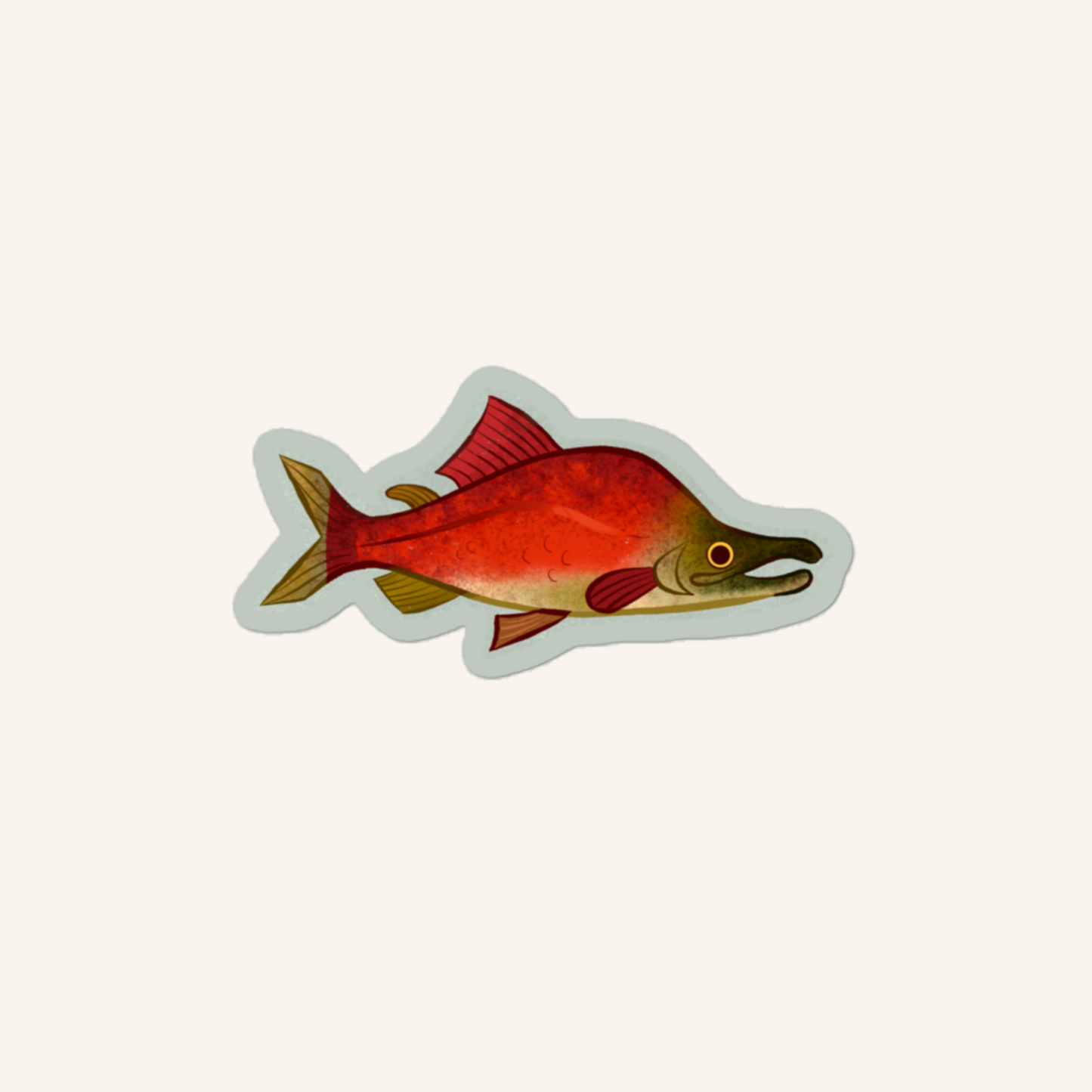 Sockeye Salmon Ma̱łik Vinyl Sticker (Kiss-Cut)