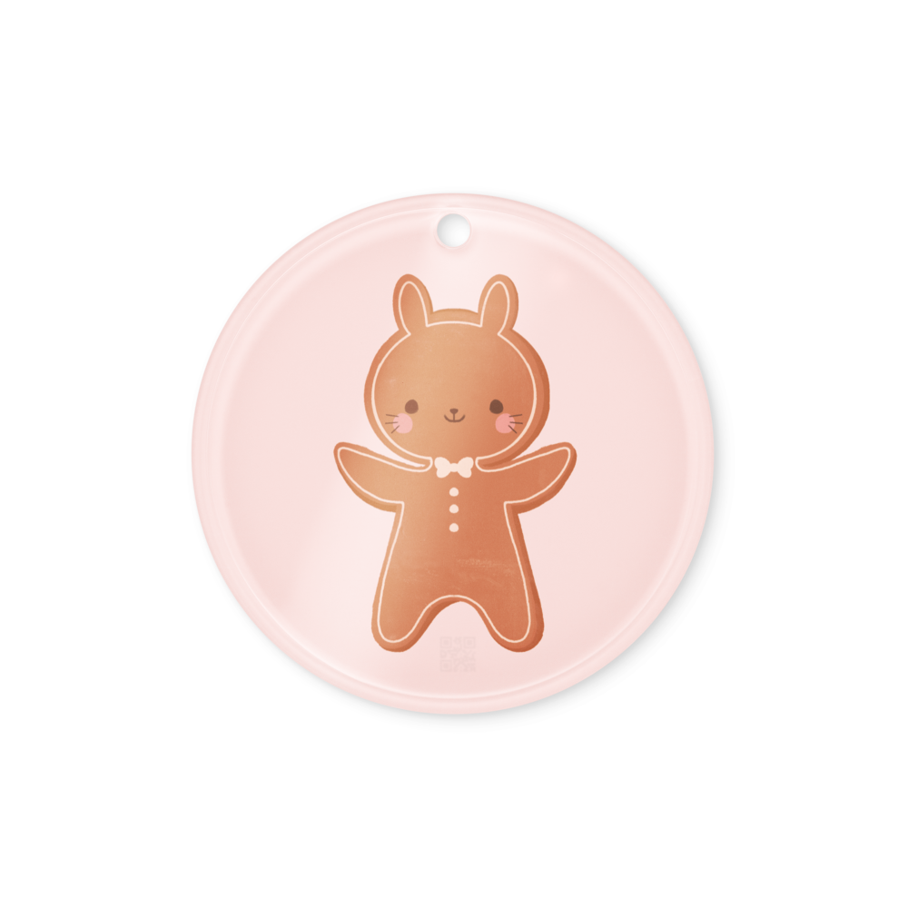 Gingerbread Bunny Acrylic ornament