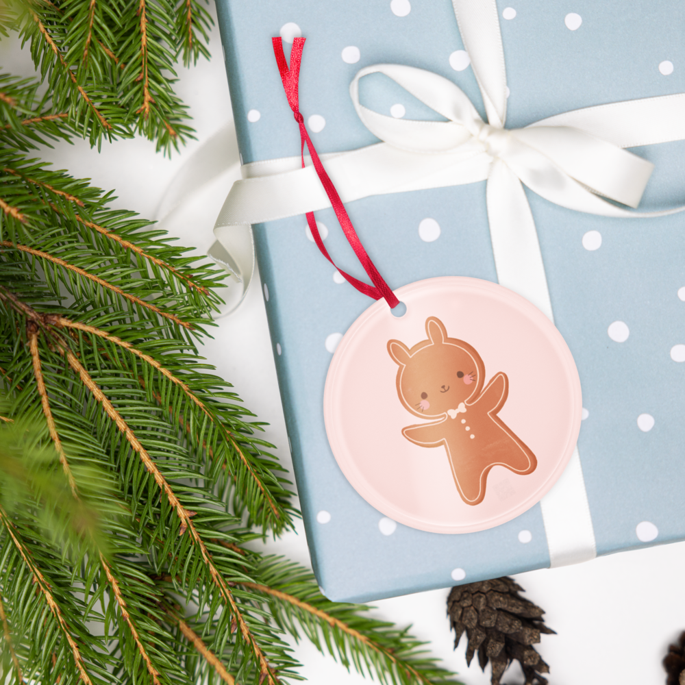 Gingerbread Bunny Acrylic ornament