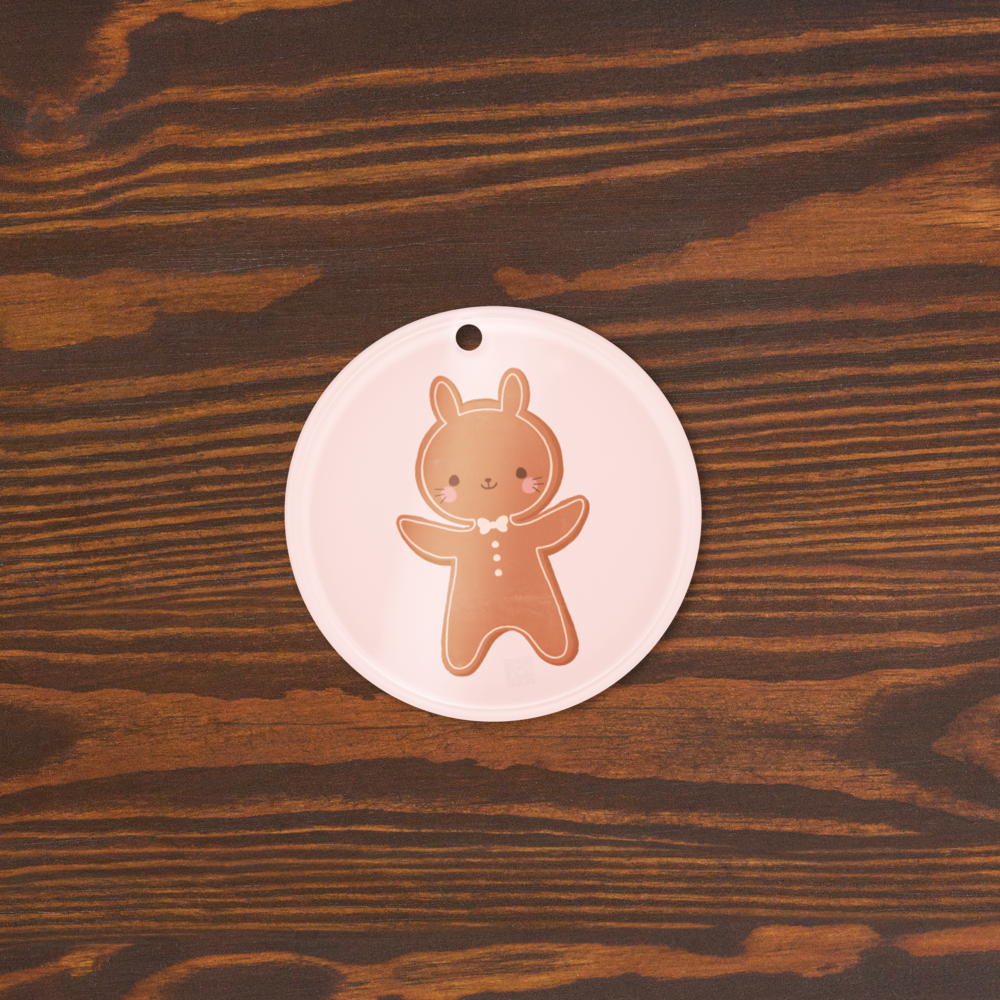 Gingerbread Bunny Acrylic ornament