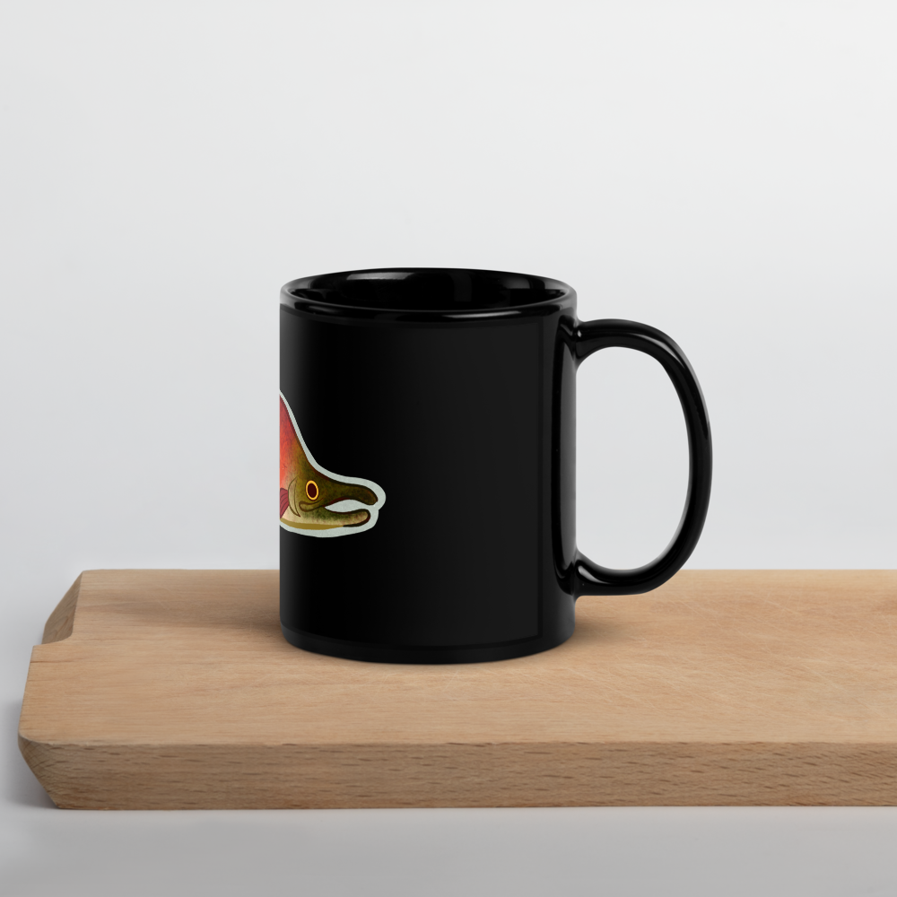 Sockeye Salmon Black Glossy Mug (11 oz)