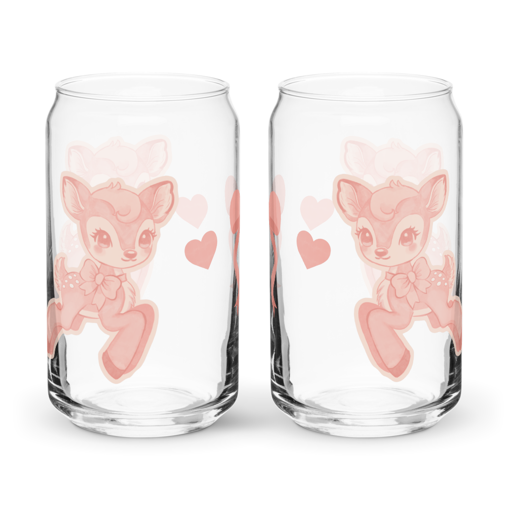 Fawn & Bows Can-shaped glass (16 oz)