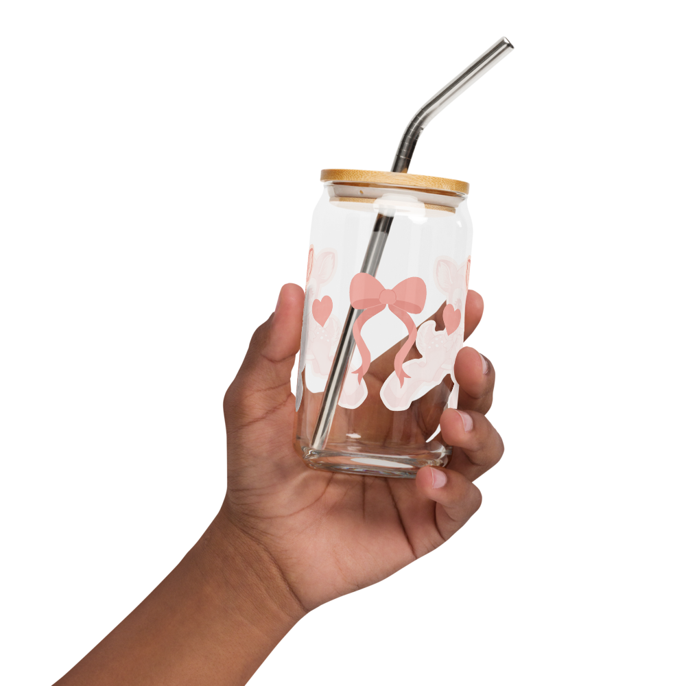 Fawn & Bows Can-shaped glass (16 oz)