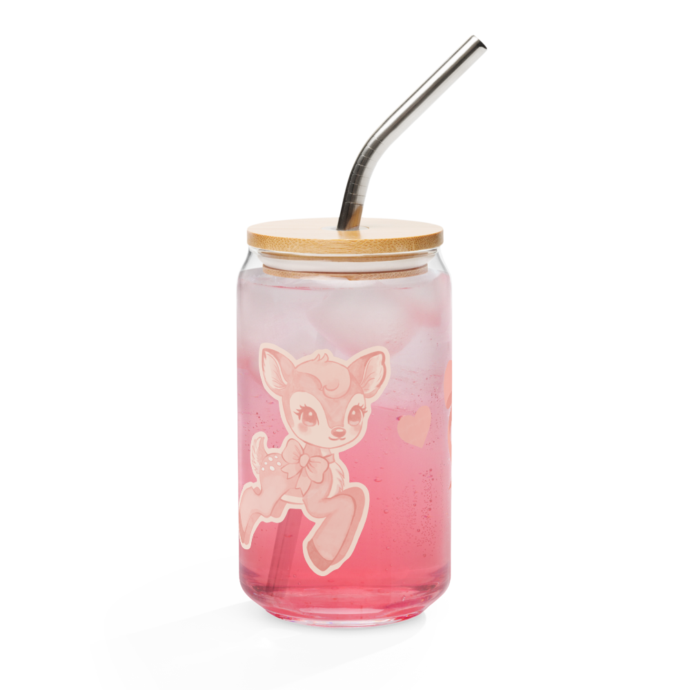 Fawn & Bows Can-shaped glass (16 oz)