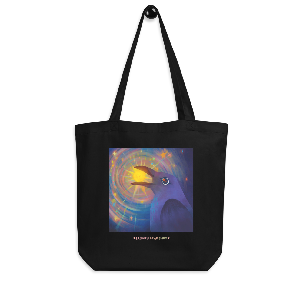 Raven Steals the Light Eco Tote Bag