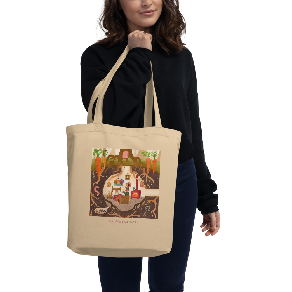 Cozy Rabbit Hole Eco Tote Bag