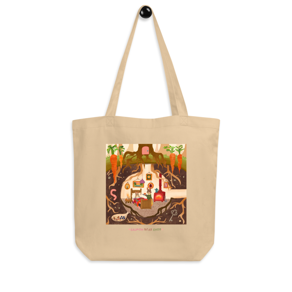 Cozy Rabbit Hole Eco Tote Bag