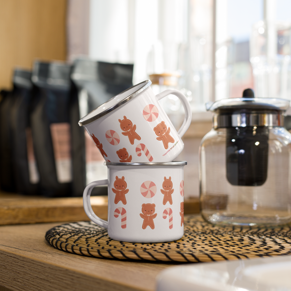 Gingerbread Friends Enamel Mug