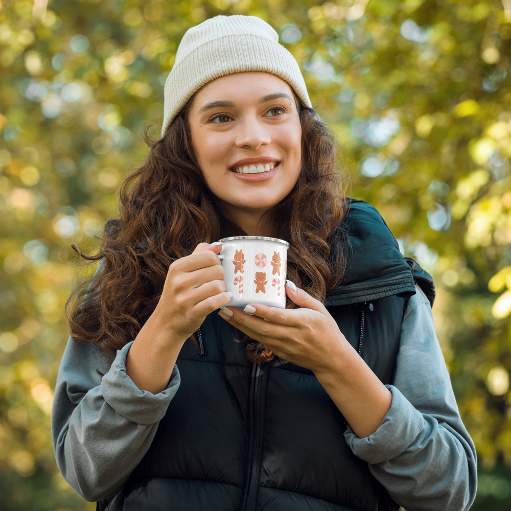 Gingerbread Friends Enamel Mug