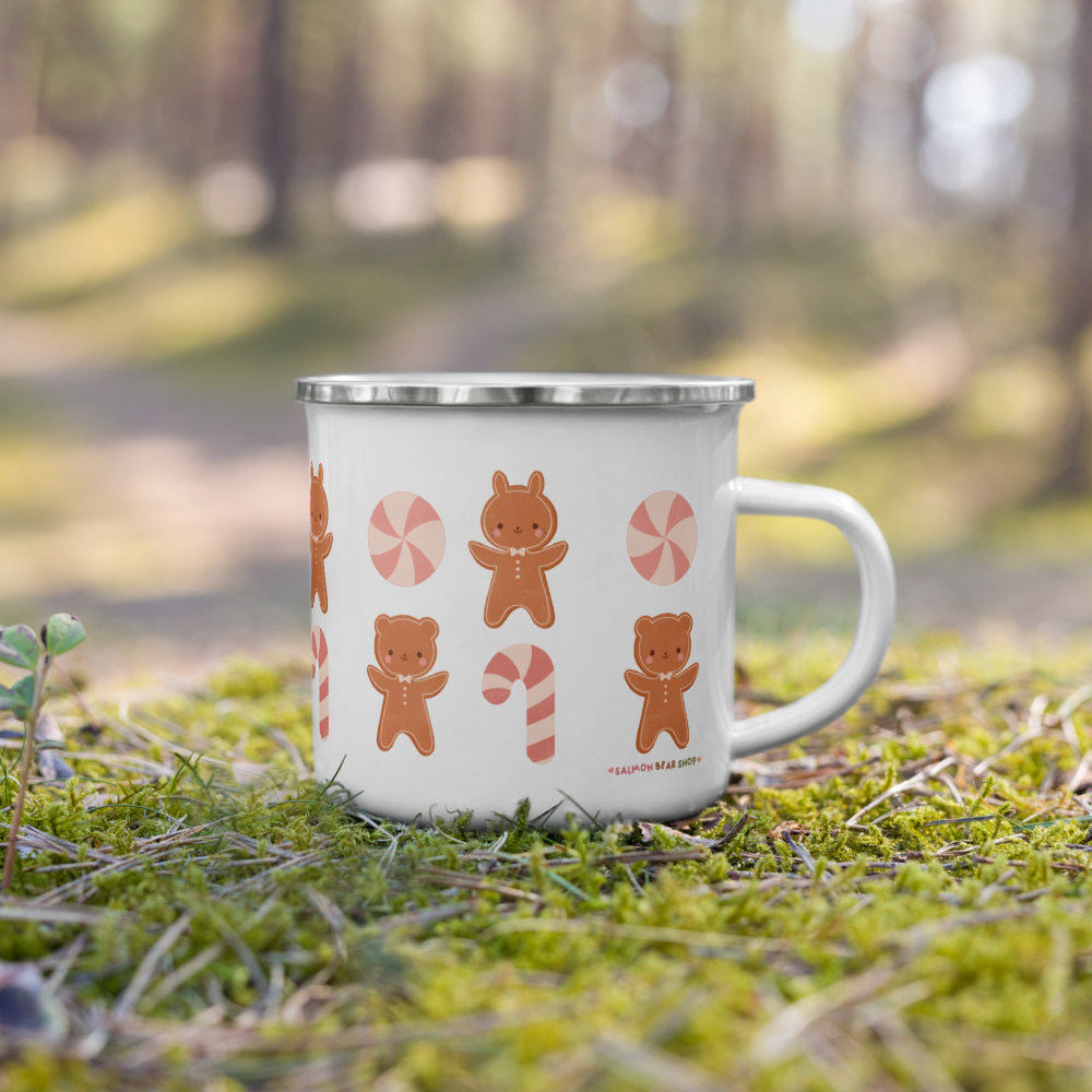 Gingerbread Friends Enamel Mug