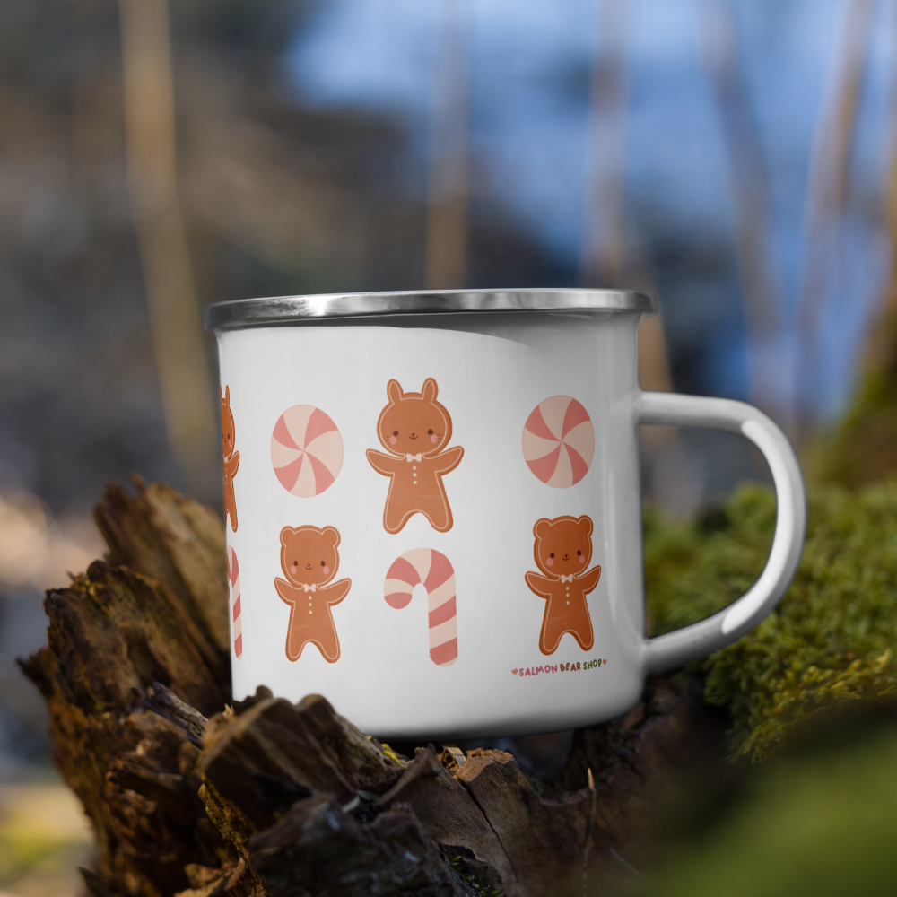 Gingerbread Friends Enamel Mug