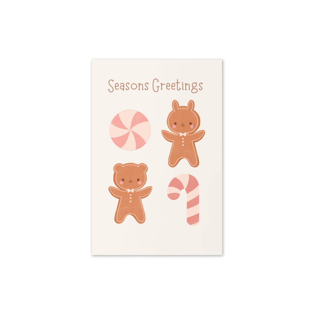 Seasons Greetings Gingerbread Friends Card