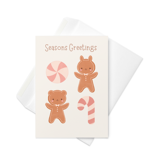 Seasons Greetings Gingerbread Friends Card