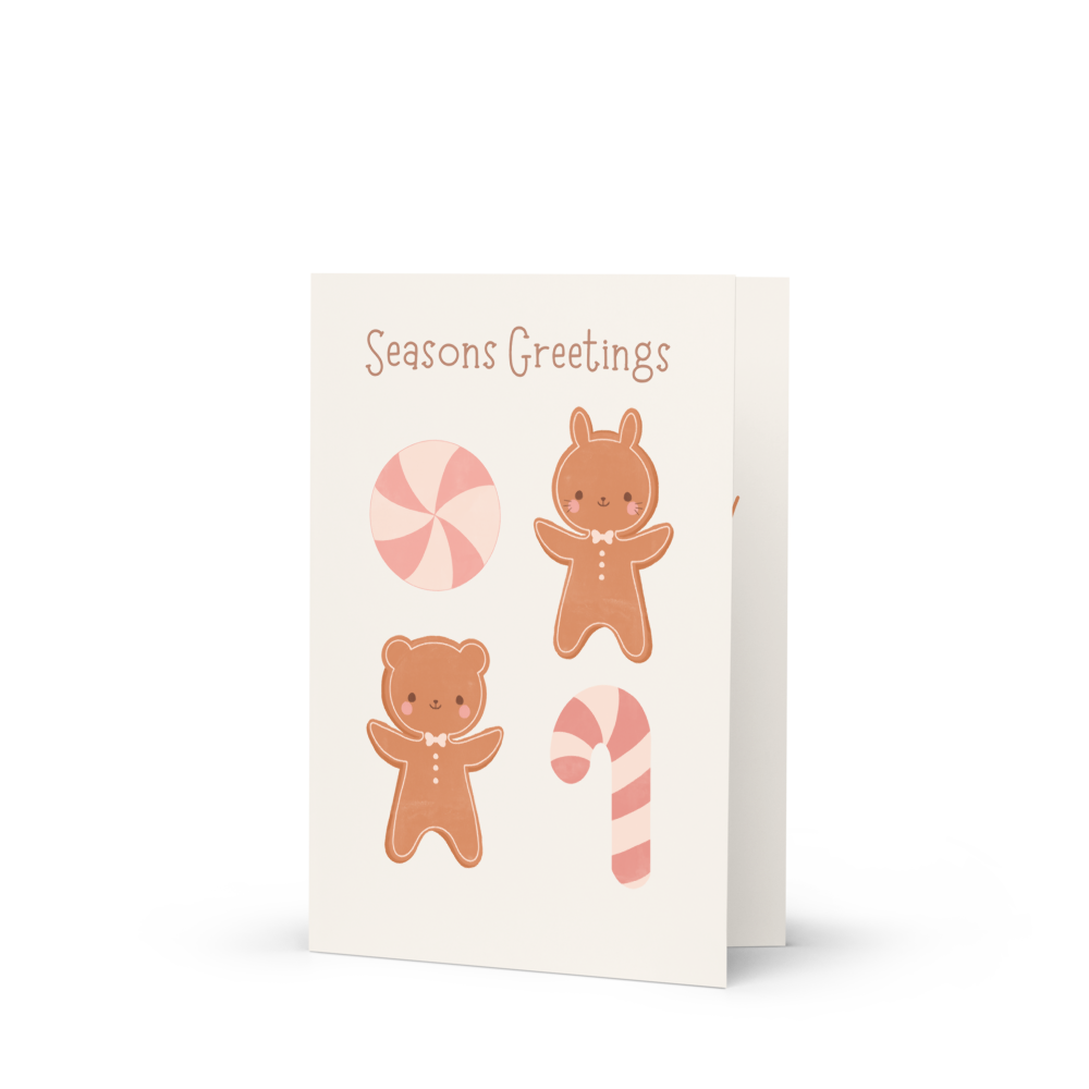 Seasons Greetings Gingerbread Friends Card