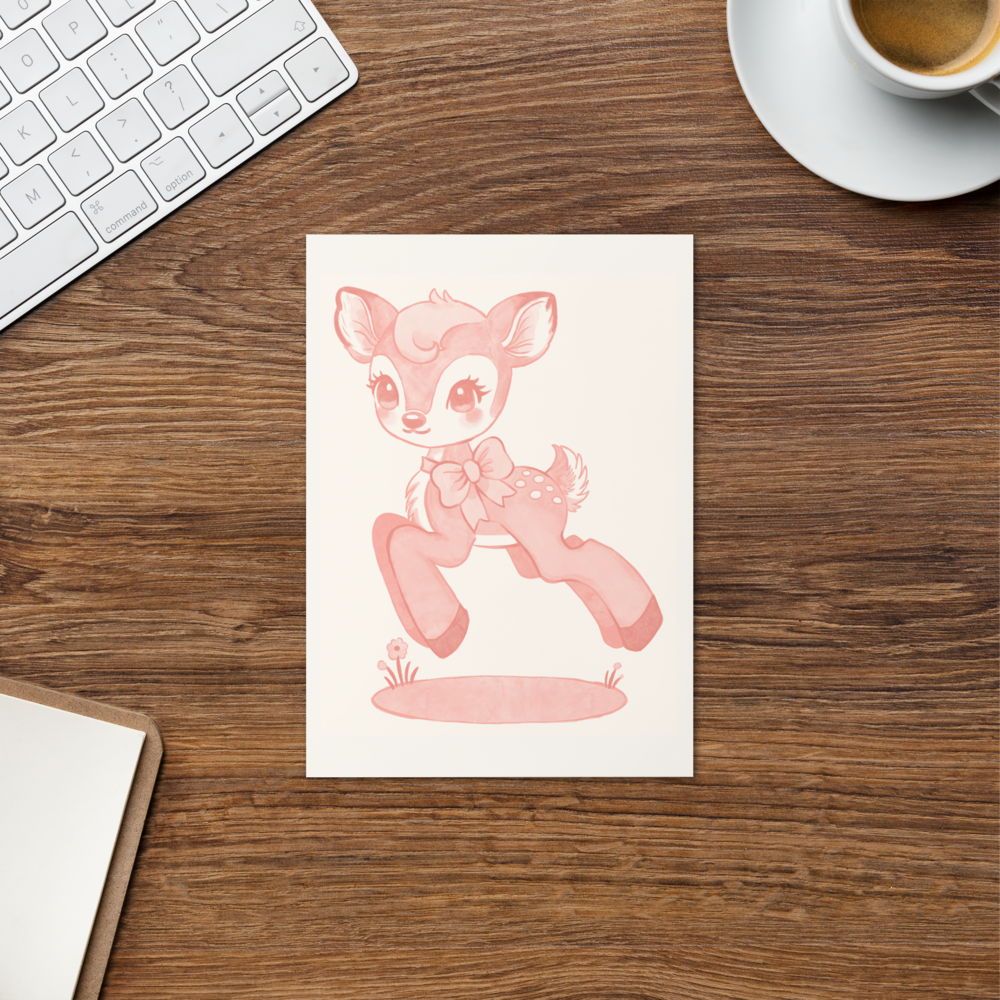 Happy Holidays Fawn Greeting Card