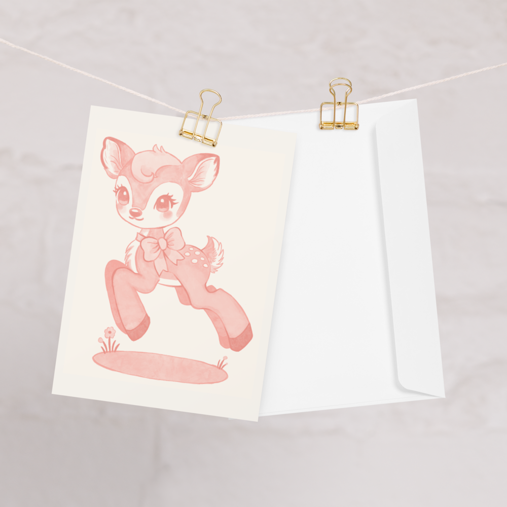 Happy Holidays Fawn Greeting Card