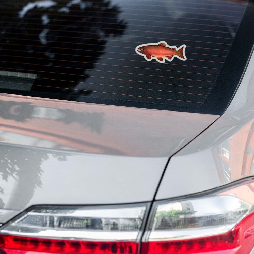 Spawning Salmon K̓uta̱la Vinyl Sticker (Kiss-Cut)