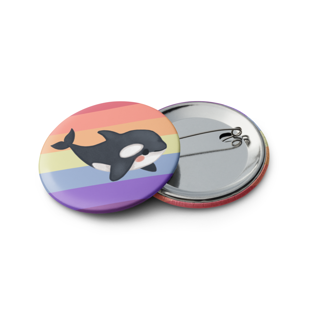 Rainbow Pride Flag Animals of the North Coast Button Pin Set