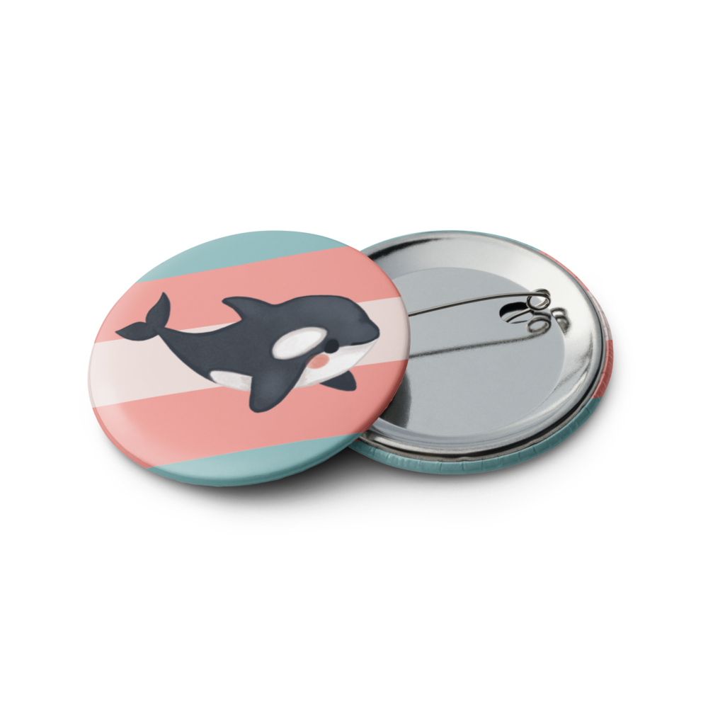 Trans Pride Flag Animals of the North Coast Button Pin Set