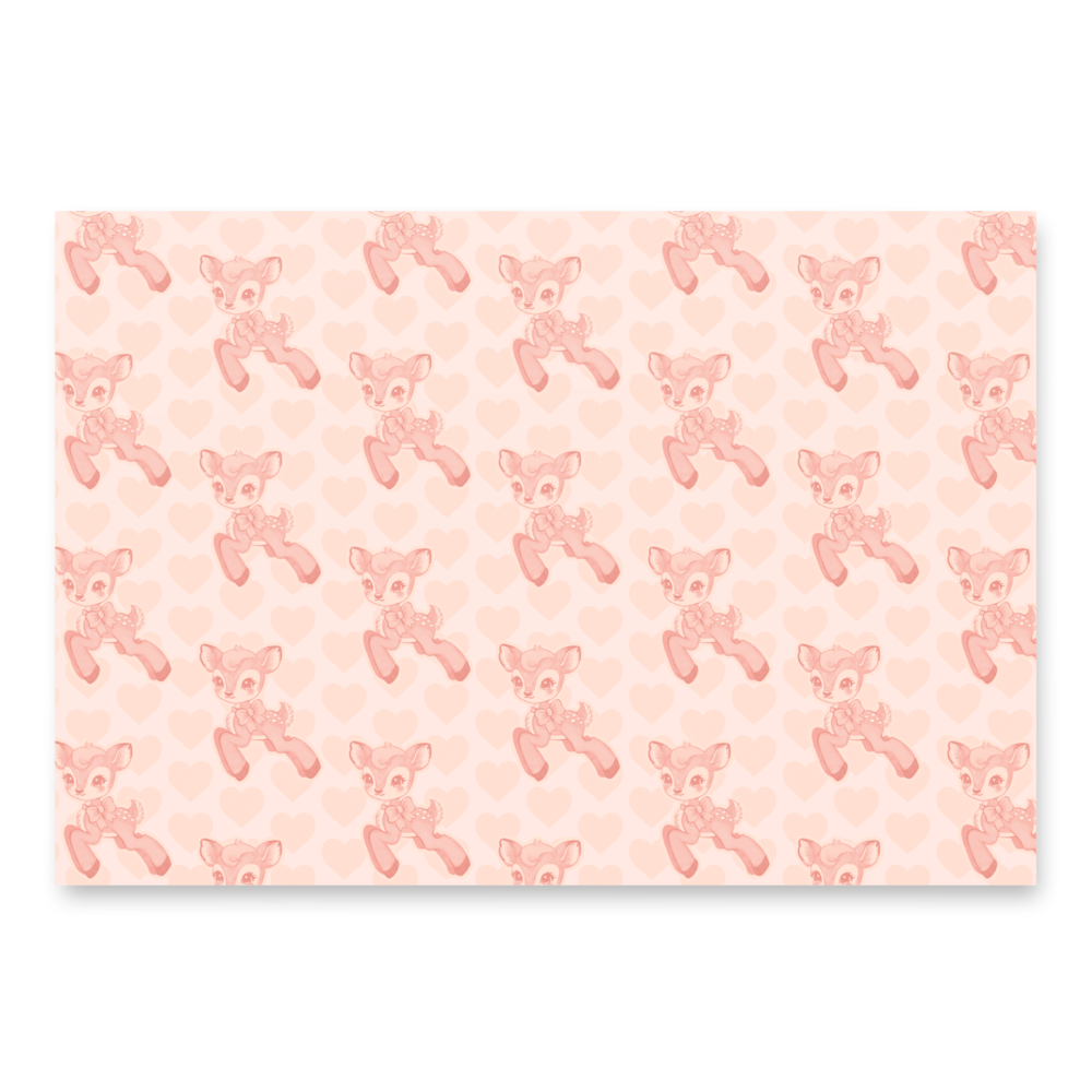 Fawn & Bows Wrapping Paper Sheets (Set of 3)