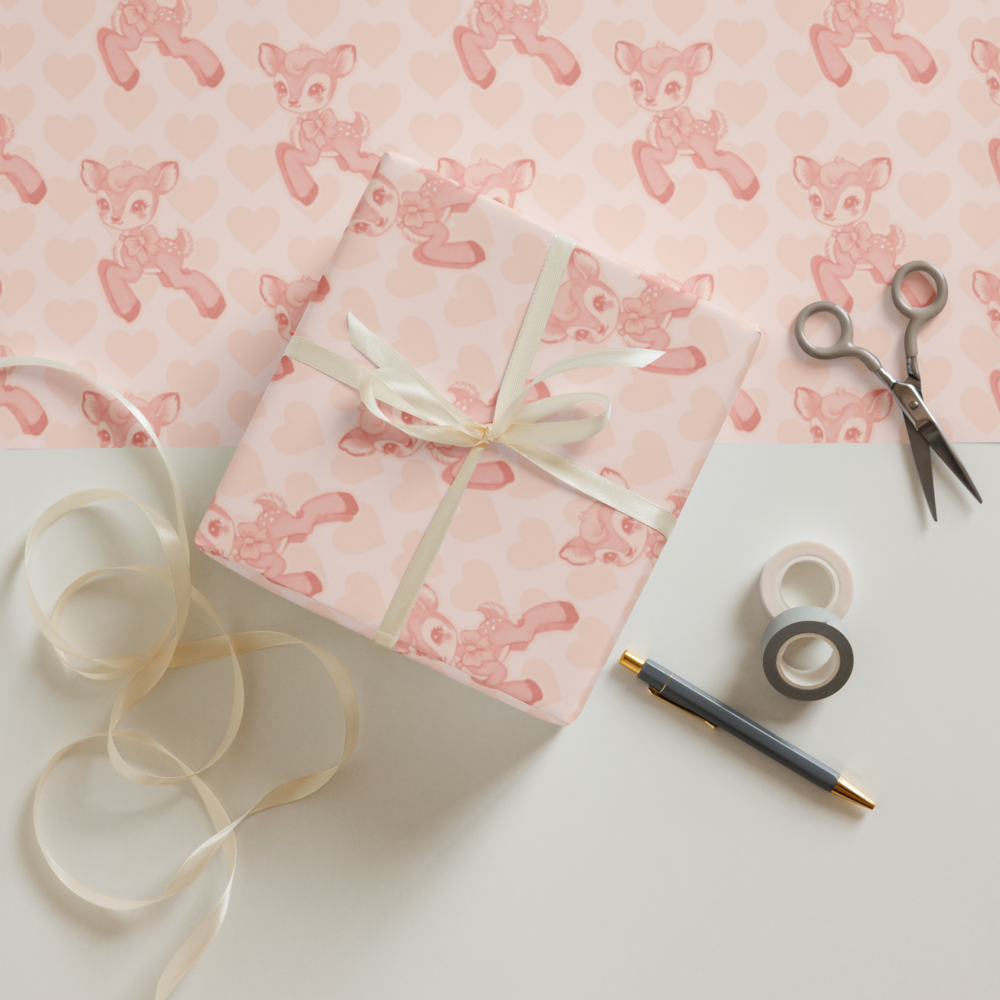 Fawn & Bows Wrapping Paper Sheets (Set of 3)