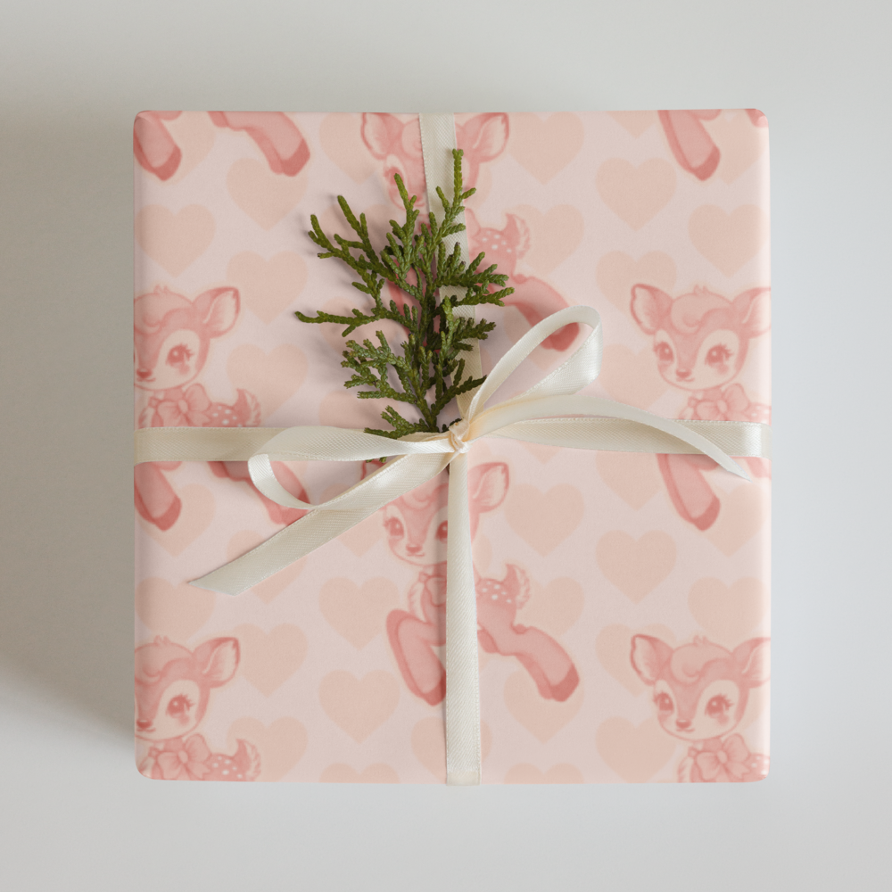 Fawn & Bows Wrapping Paper Sheets (Set of 3)